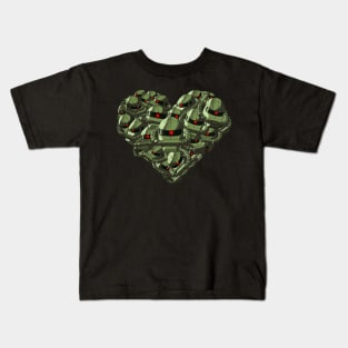 Mech Love Not War (Green Edition) Kids T-Shirt